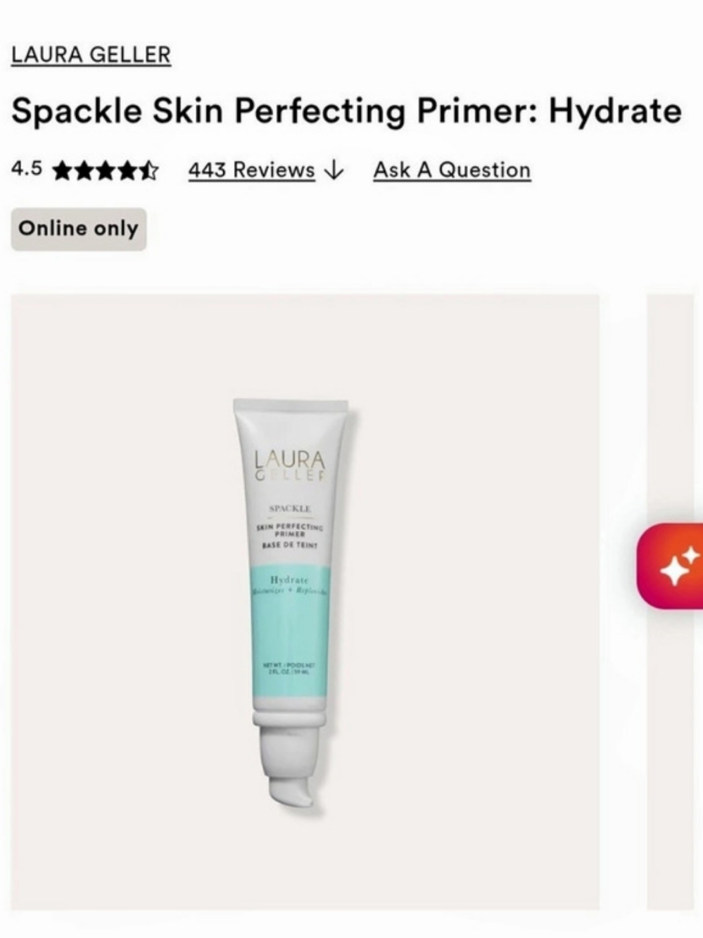 Laura Geller Spackle Skin Perfecting Primer: Hydrate
